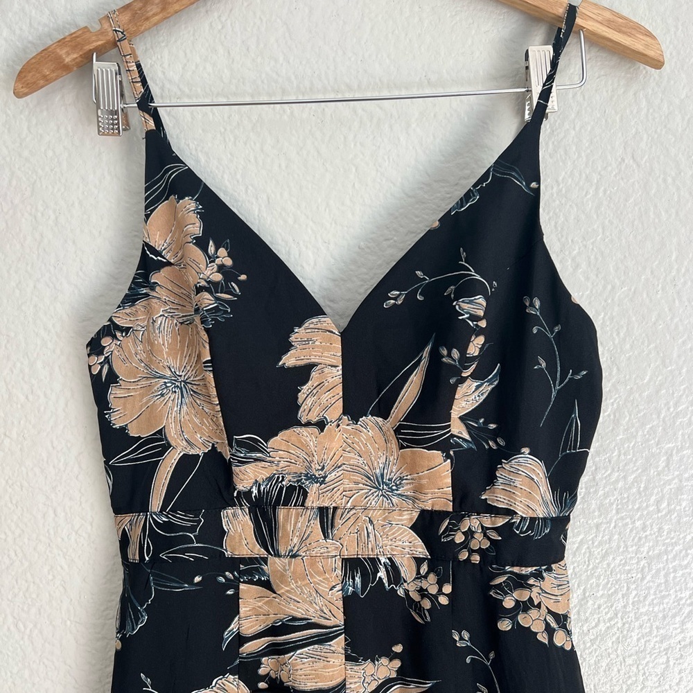 NWOT Darling Daylily Black Floral Print High-Low Maxi Dress - Picture 4 of 12